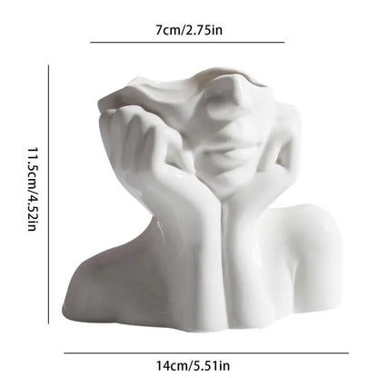 Body Vase Female Form Face Vase Female Shape Artistic Flower Vase Human Body Flower Vase Centerpiece for Home Offices Table