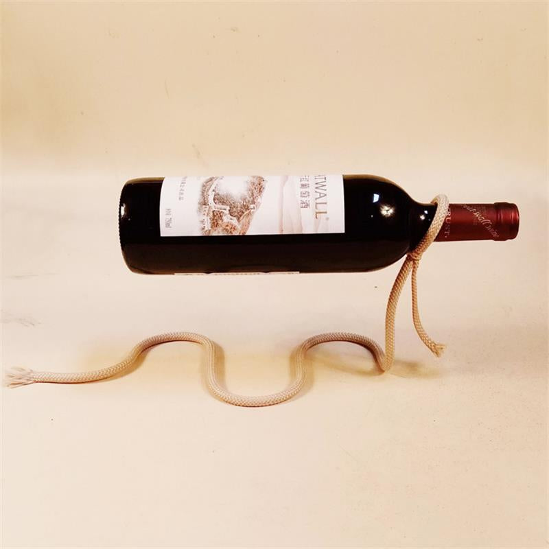 Creative Suspended Rope Wine Rack Serpentine Snake Bracket Wine Bottle Holder Bar Cabinet Display Stand Shelf Gifts Table Decor