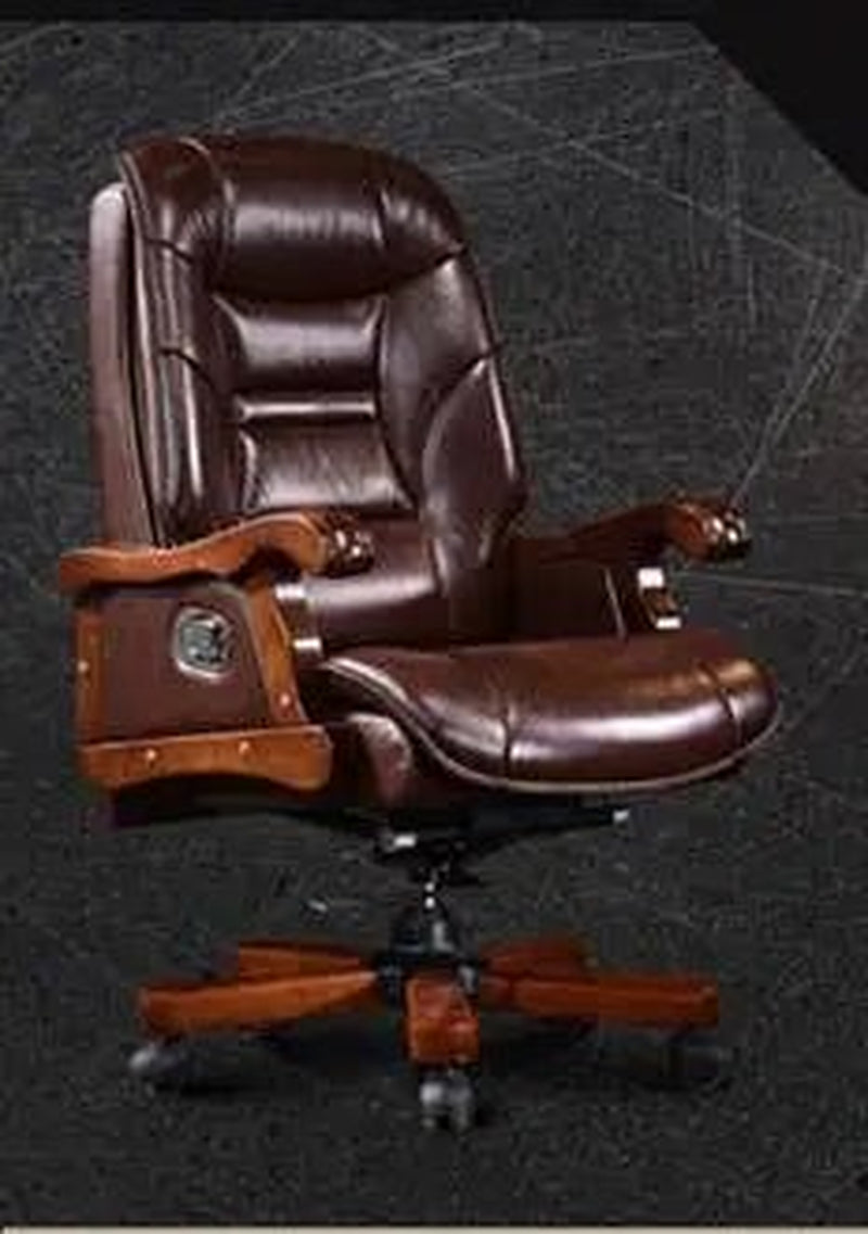 The Boss Chair Is Real Leather. the Home Can Be Massaged Leather Big Class Chair Seat. Computer Chair..