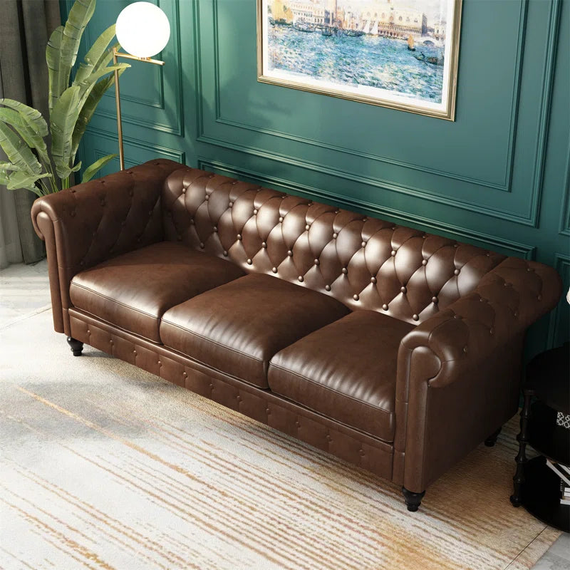 Amayas 88.2'' Faux Leather Sofa