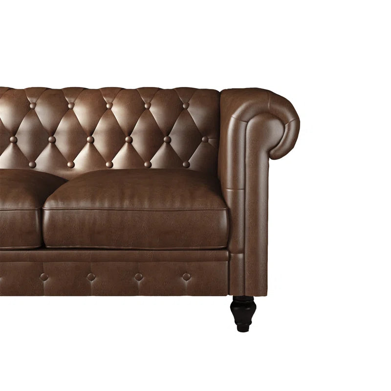 Amayas 88.2'' Faux Leather Sofa