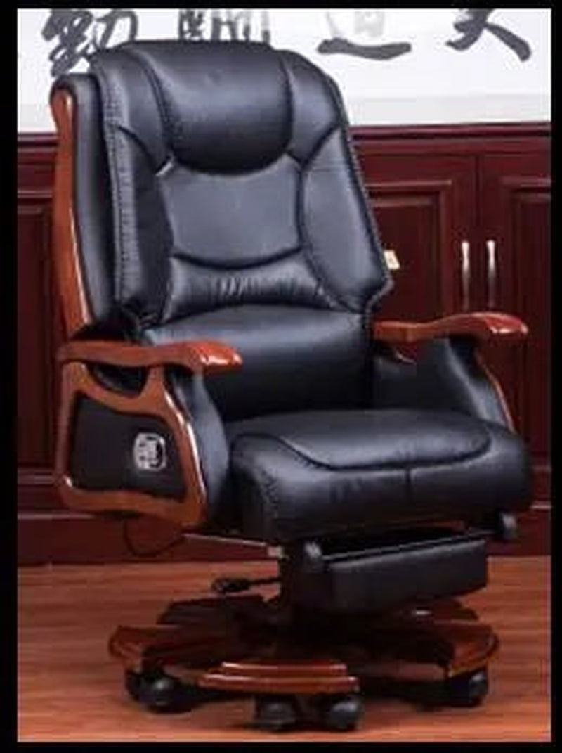 The Boss Chair Is Real Leather. the Home Can Be Massaged Leather Big Class Chair Seat. Computer Chair..