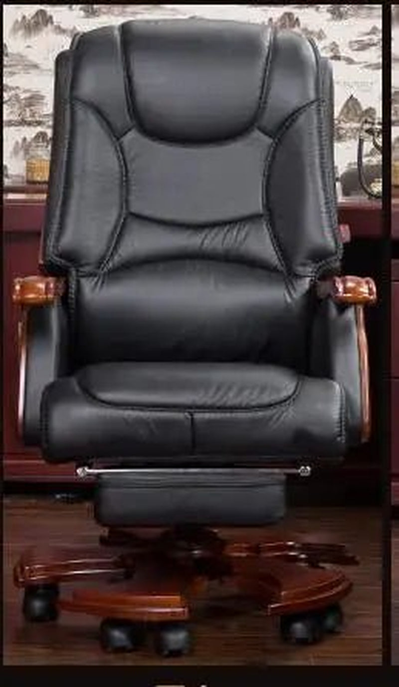 The Boss Chair Is Real Leather. the Home Can Be Massaged Leather Big Class Chair Seat. Computer Chair..