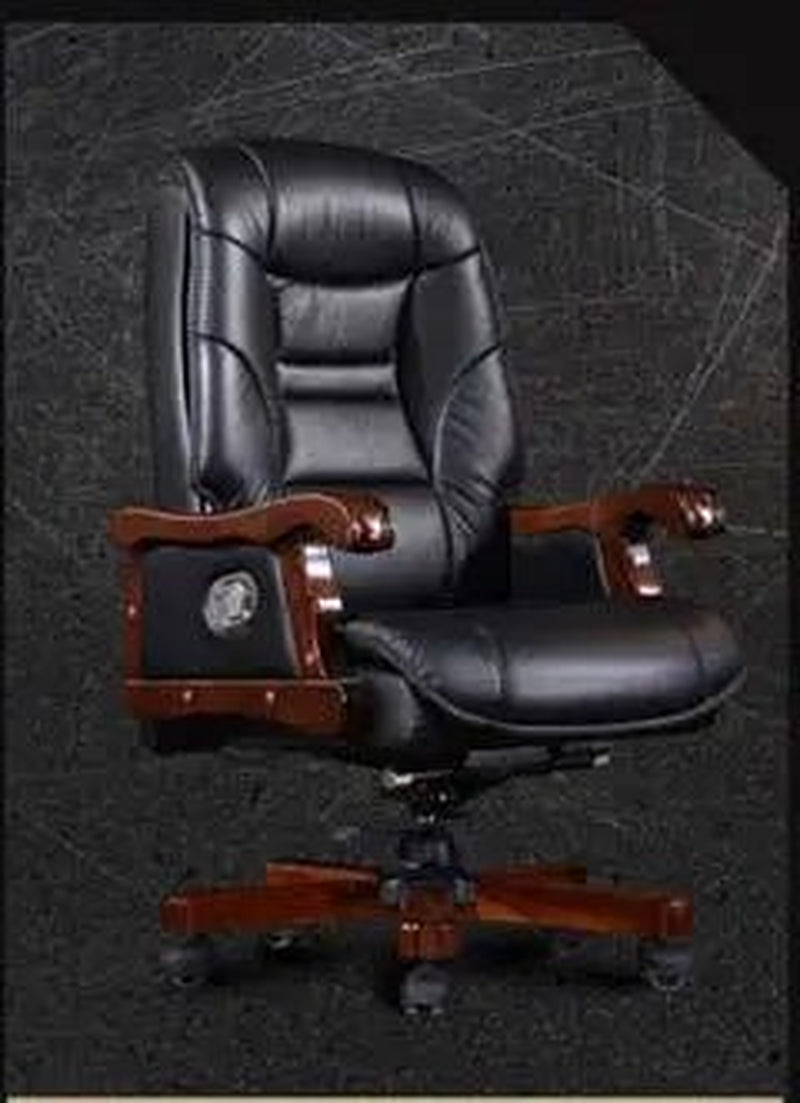 The Boss Chair Is Real Leather. the Home Can Be Massaged Leather Big Class Chair Seat. Computer Chair..