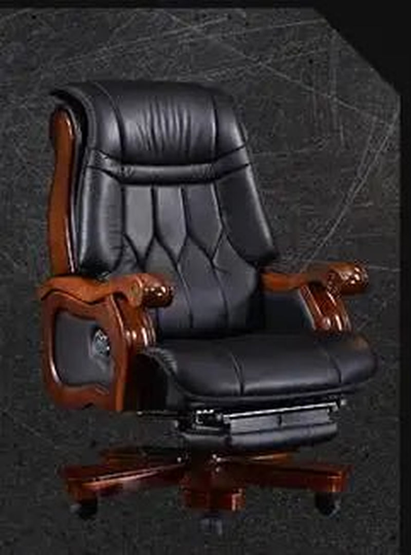 The Boss Chair Is Real Leather. the Home Can Be Massaged Leather Big Class Chair Seat. Computer Chair..