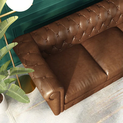 Amayas 88.2'' Faux Leather Sofa