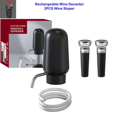 Rechargeable Electric Wine Aerator Dispenser One-Touch Automatic Wine Decanter Intelligent Bar Accessories Valentine'S Day Gift