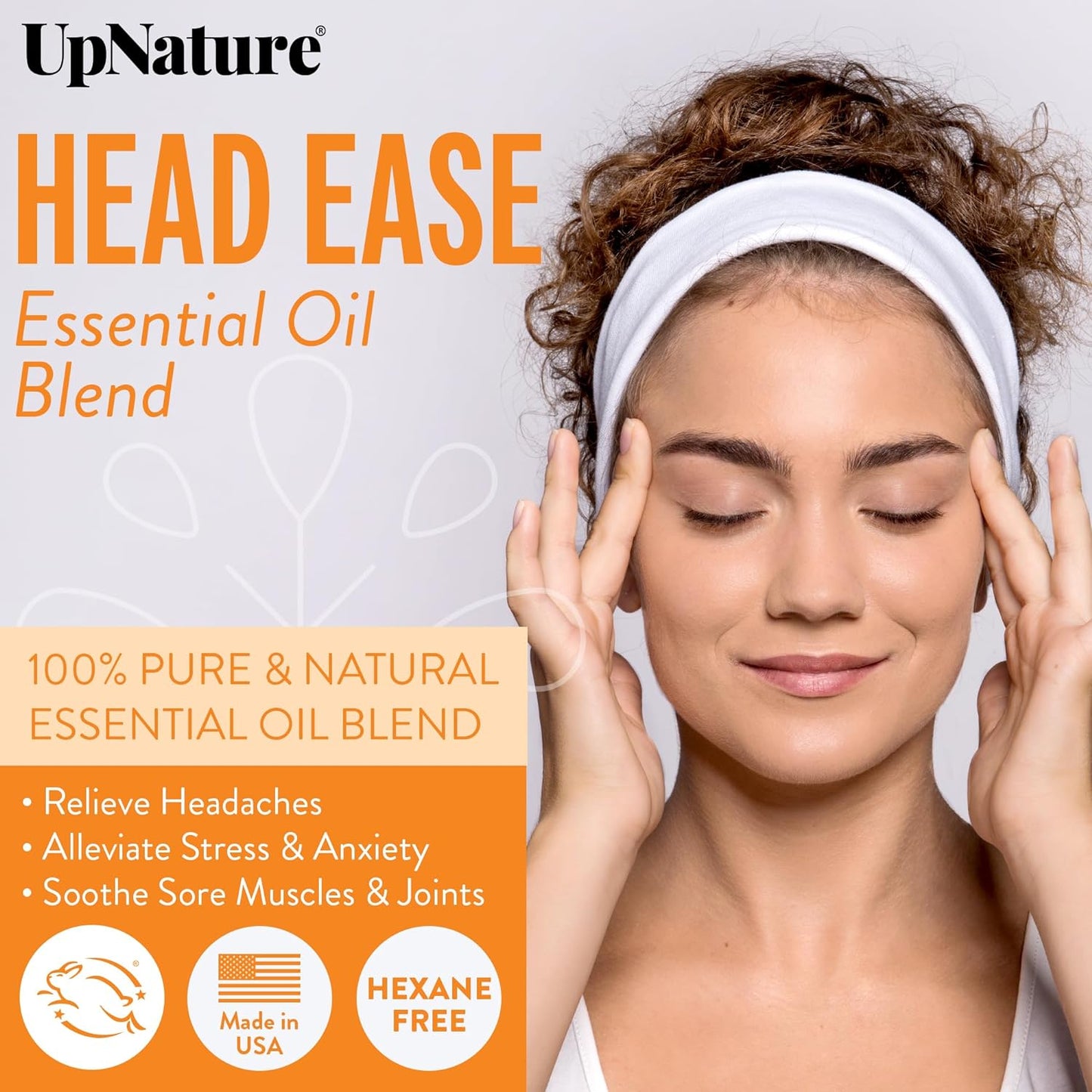 Head Ease Essential Oil Blend 2Oz – Natural Head Tension Relief with Peppermint Oil, Rosemary Oil & Frankincense Oil Therapeutic Grade – Relaxing Aromatherapy Essential Oil