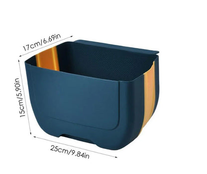 Mini Hanging Trash Can for Cabinet Door - Collapsible under Sink Garbage Bin