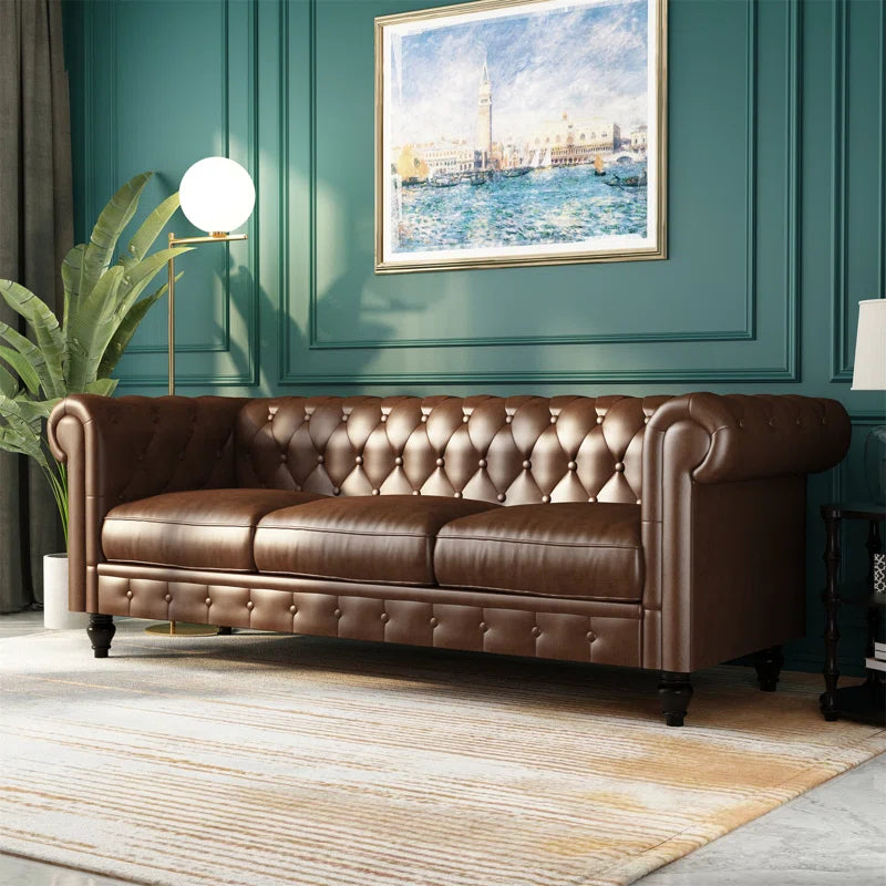 Amayas 88.2'' Faux Leather Sofa