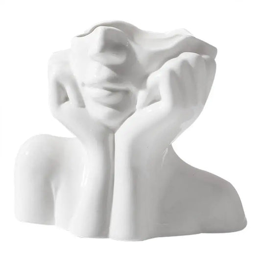 Body Vase Female Form Face Vase Female Shape Artistic Flower Vase Human Body Flower Vase Centerpiece for Home Offices Table